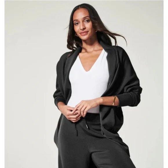 Spanx Air Essentials Cocoon Cardigan black XS/Small - Picture 2 of 13
